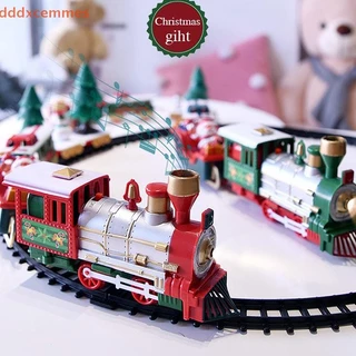 [dddxcemmes] Trem De Natal Brinquedos Elétricos Decoração De Árvore Quadro De Trilho De Carro Ferroviário Com Som E Luz Presentes