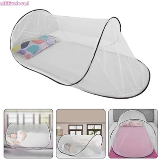 allilivefoua1 Tenda Dobrável Portátil Para Cama Solteiro Fácil Malha Fina