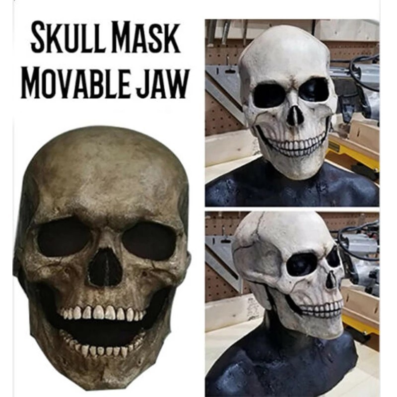 Máscara De Halloween Cosplay Esqueleto Assustadora Para Adultos