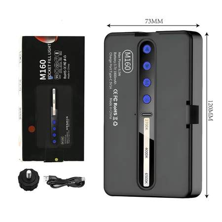 Luz de preenchimento e luz quente para fotografia LED RGB 2700k 6500k Luz fotográfica profissional portátil recarregável