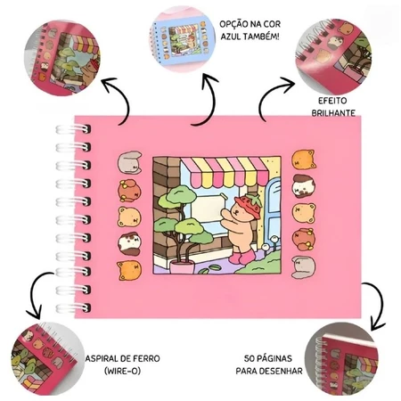 Kit com 2 livros de colorir bobbie goods 
