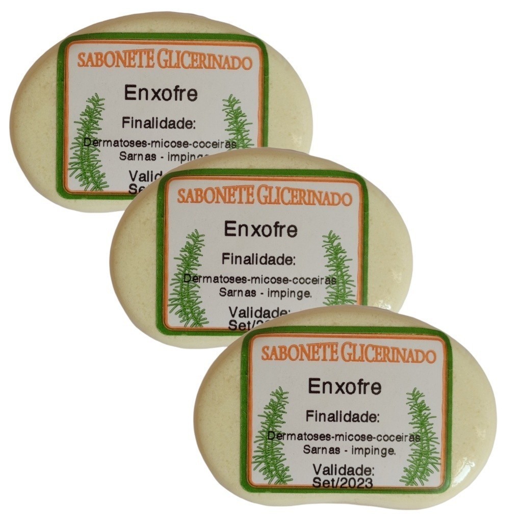 3x Sabonete Enxofre Extra Forte Sarna Micose Coceira | Shopee Brasil