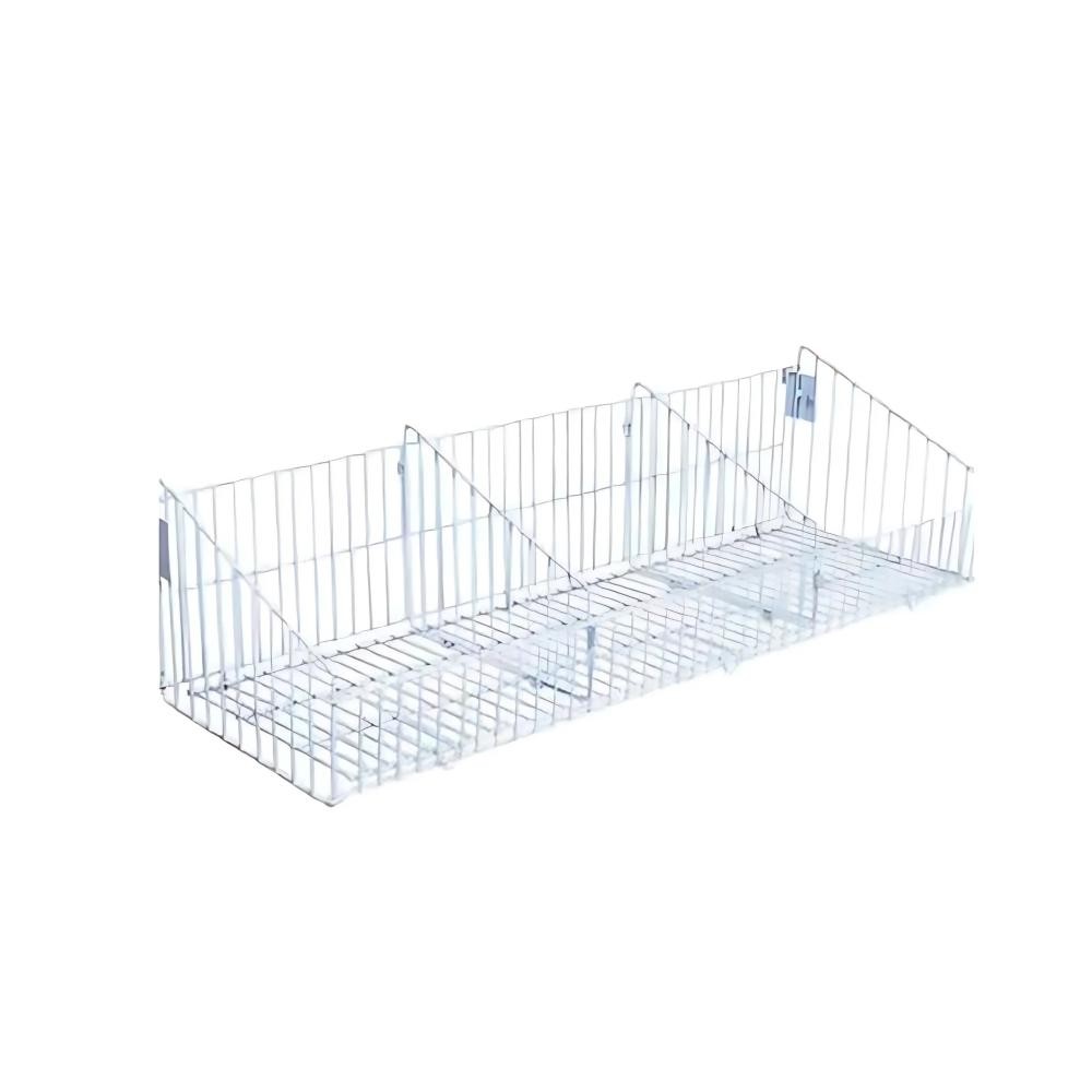 Cesto Aramado 30cm x 91cm com 2 Divisórias Branco New Plus -