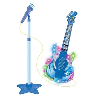 Guitarra C/ Microfone Pedestal Rock Show Azul Dmt5894 Dmtoys