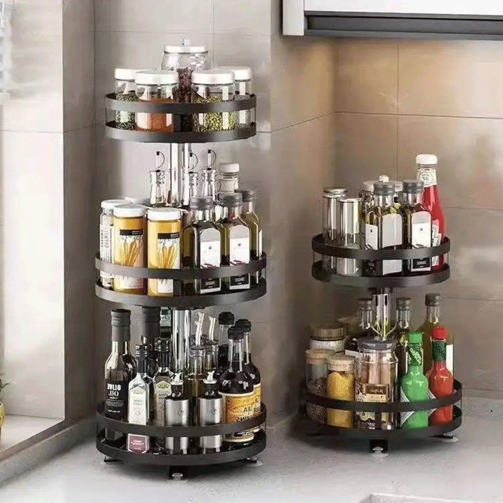Organizador de Armário e Cozinha Multiuso Giratório com 2/3 Andares ...