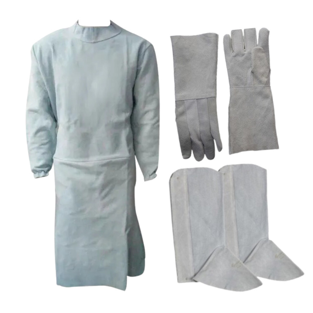 Kit Para Soldador Solda Avental Barbeiro Ca 32591 + Luva Raspa Punho 20 ...