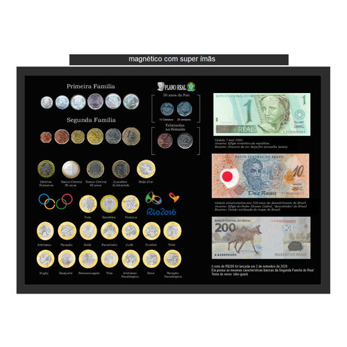 Quadro Porta Coleção Moedas Olimpíadas Jogos Olimpicos Ìmãs