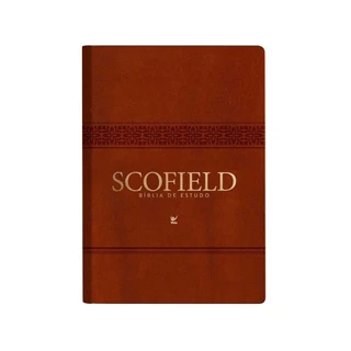 Bíblia De Estudo Scofield | AEC | Letra Grande | Palavras de Jesus em Vermelho | Luxo Marrom em Oferta na Shopee