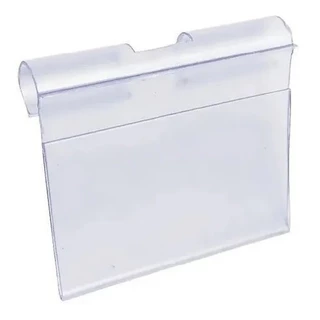 Etiqueta Porta Preço PVC transparente - 25 PÇS - 55 x 45mm display gancho suporte