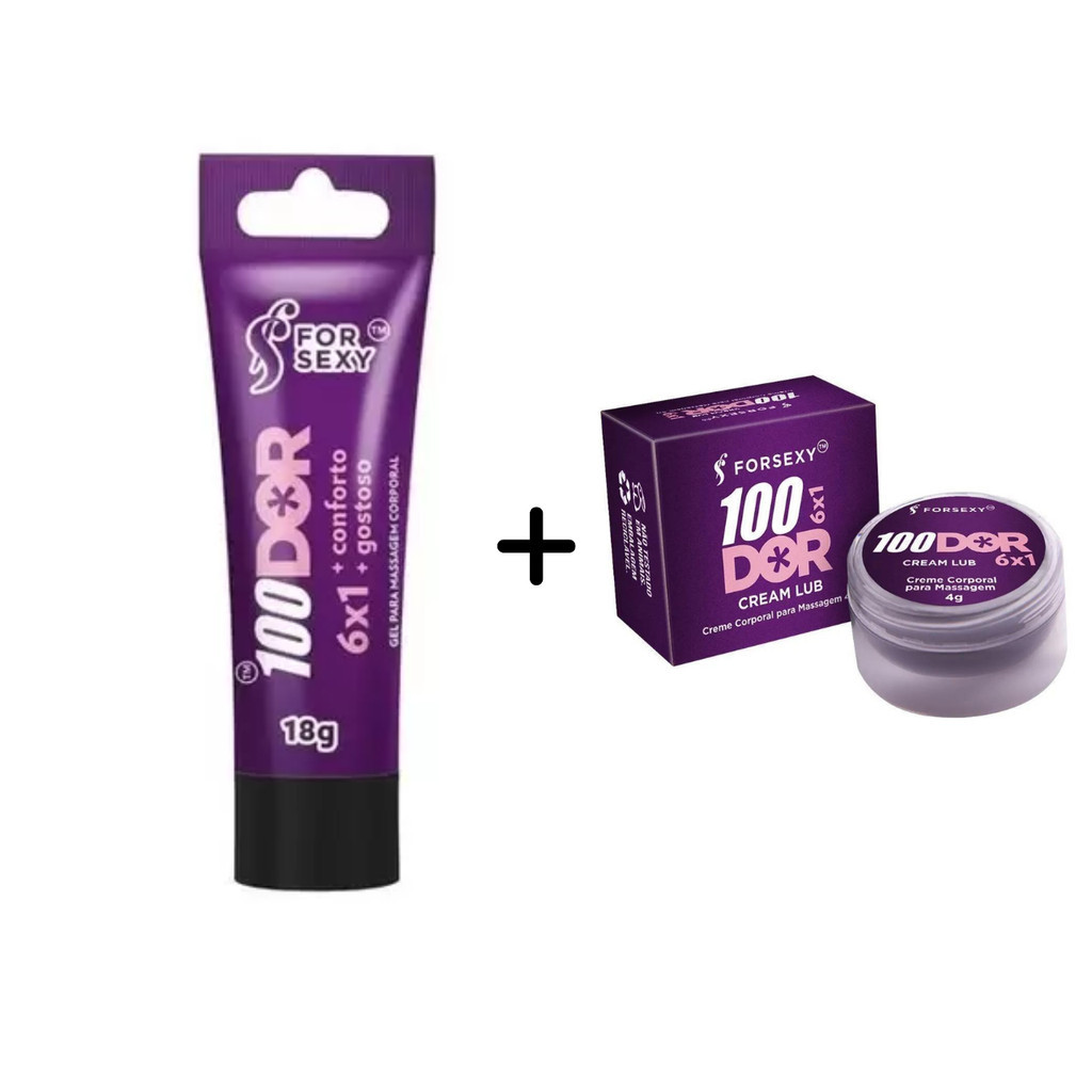 Kit Sexo Anal Profissional 1 Gel 100Dor e 1 Creme 100Dor