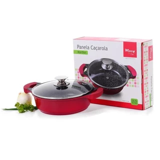 Panela de Alumínio e Aço Inoxidável com Tampa de Vidro 3.5L em Oferta na Shopee