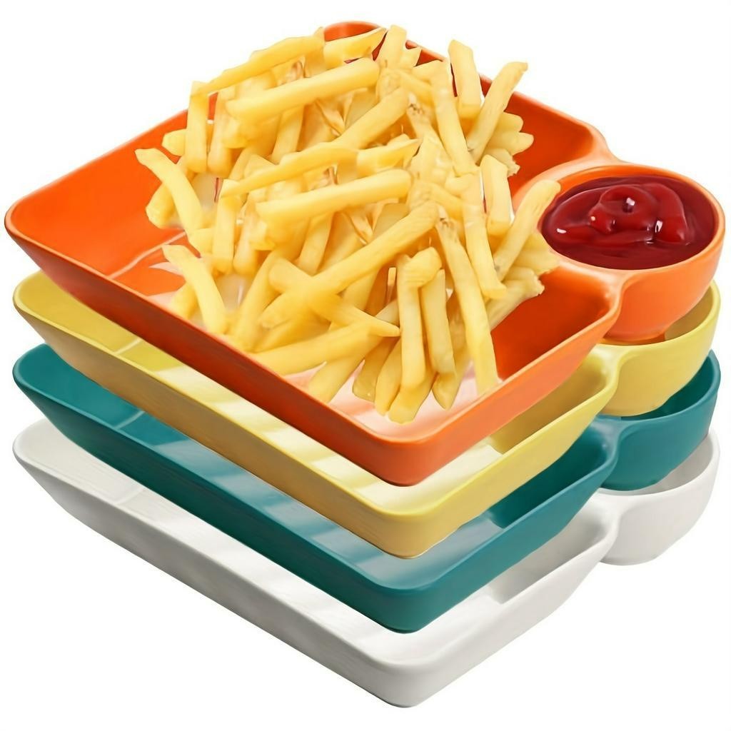 Conjunto de 4 pratos Prato Plástico Prato Plástico Prato de Batata Prato de Sushi Prato de Batata