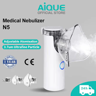 Nebulizador Ultra-Sônico Portátil AIQUE Mini De Baixo Ruído Inalador Médico Para Crianças Elétrico De Malha