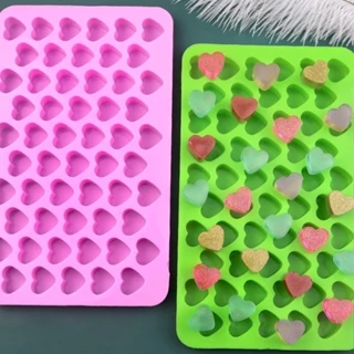 Molde De Chocolate De Silicone Para Alimentos Grau Pequeno Bolo Em Forma De Coração De Amor Vela Antiaderente Doce Fondant