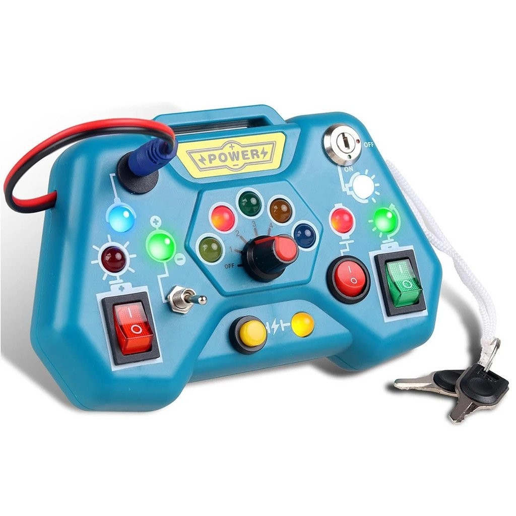 Potatomato Set De 4 Piezas Para Busy Board – Enchufe, Interruptor, LED Tipo Puck Y Temporizador – Juguetes Montessori De Luz Y Motricidad