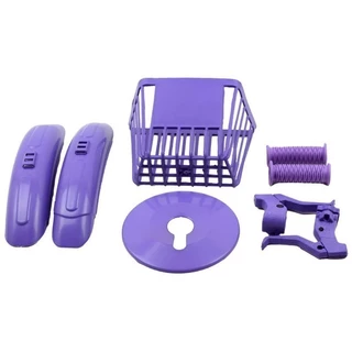 Kit de Montagem Bicicleta Infantil Feminina Aro 16 com Cestinho Manopla Para-lama