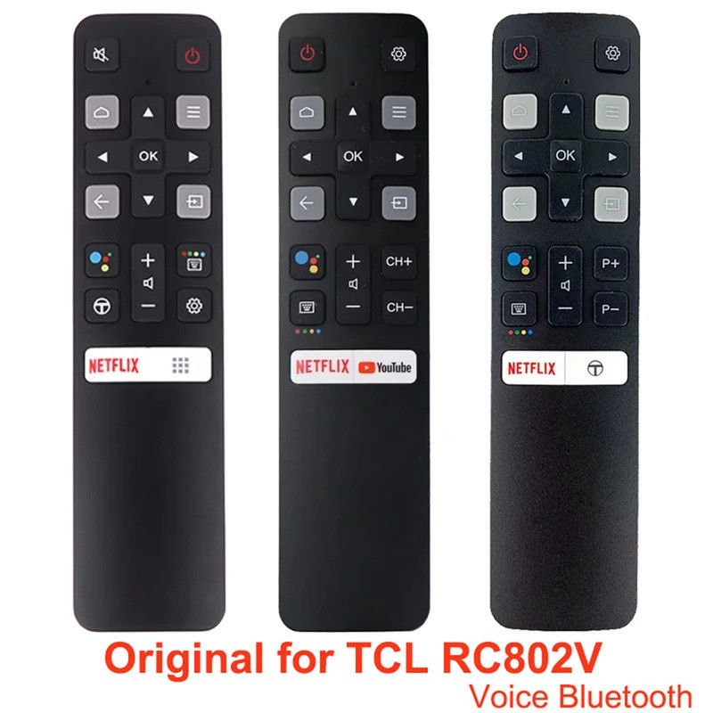 Controle Remoto de Voz Original RC802V para TCL Smart TV Android ...