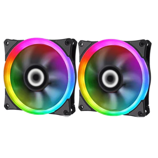 2 Fan Cooler Rgb Gmx-12rainbow-sb 