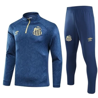 2024-25 STS Half Zip Fato De Treino De Futebol Masculino Jersey + Pants Set Long Sleeve Sportswear Poliéster Moda Esportivo casual Size : S-3XL