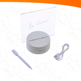 Lousa Luminária USB Acrílico e ABS Led Lousa Led 3d Luminárias para escritório 14,4CM X 10CM X 16,8CM