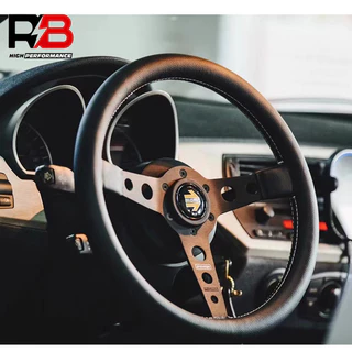 Volante MOMO P1 14 Polegadas/350 Mm Couro Preto Drift Sport Steering
