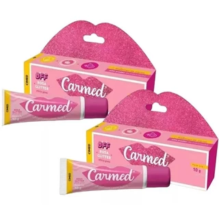 Kit 2UNI Hidratante Labial Carmed BFF Rosa Glitter 10G