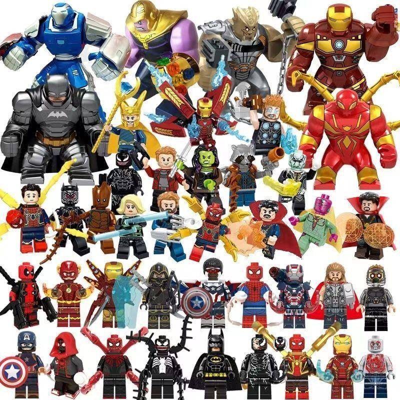 Compatível com Lego Marvel Avengers Iron Man Superhero Big Little Minifigure Brinquedos Educacionais Infantis