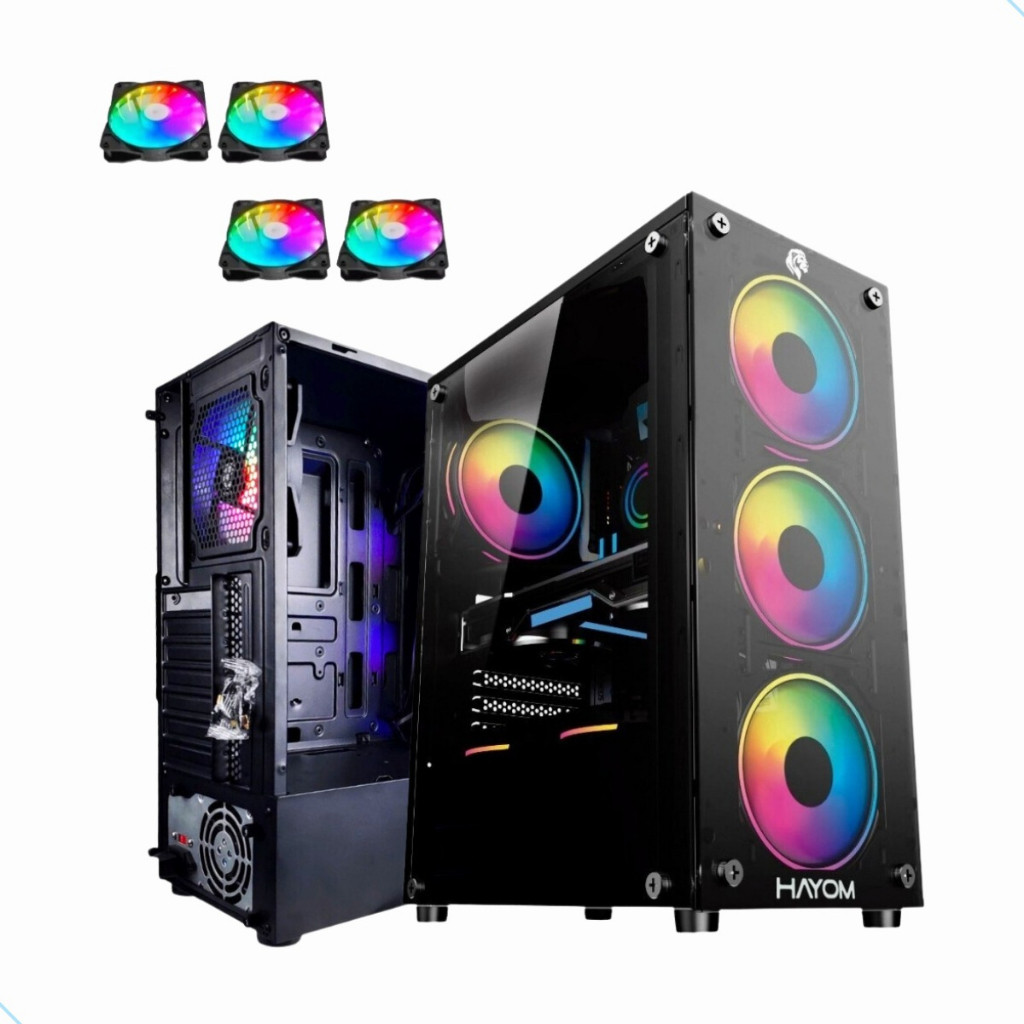 Gabinete Gamer Gb1749 Hayom Com 4 Fans Mid Tower