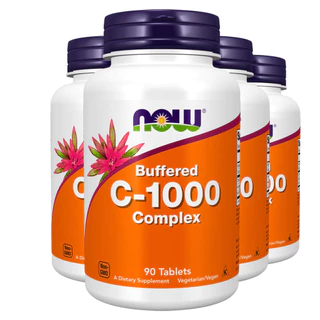 Kit 4x Vitamina C 1000mg Now Foods Bioflavonids 90Tbs Importado /Made in Usa