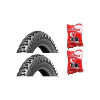 Par Pneu Bicicleta Levorin Excess 26x1.95 + 2 Câmaras Kenda Bico Grosso