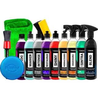 Kit Completo Vonixx V-Floc Makker Intense Restaurax Shiny Hidracouro Higicouro Sintra Blend Black e Acessórios Karbox