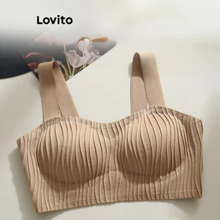 Lovito Bralette básico liso casual para mulheres LNM75077