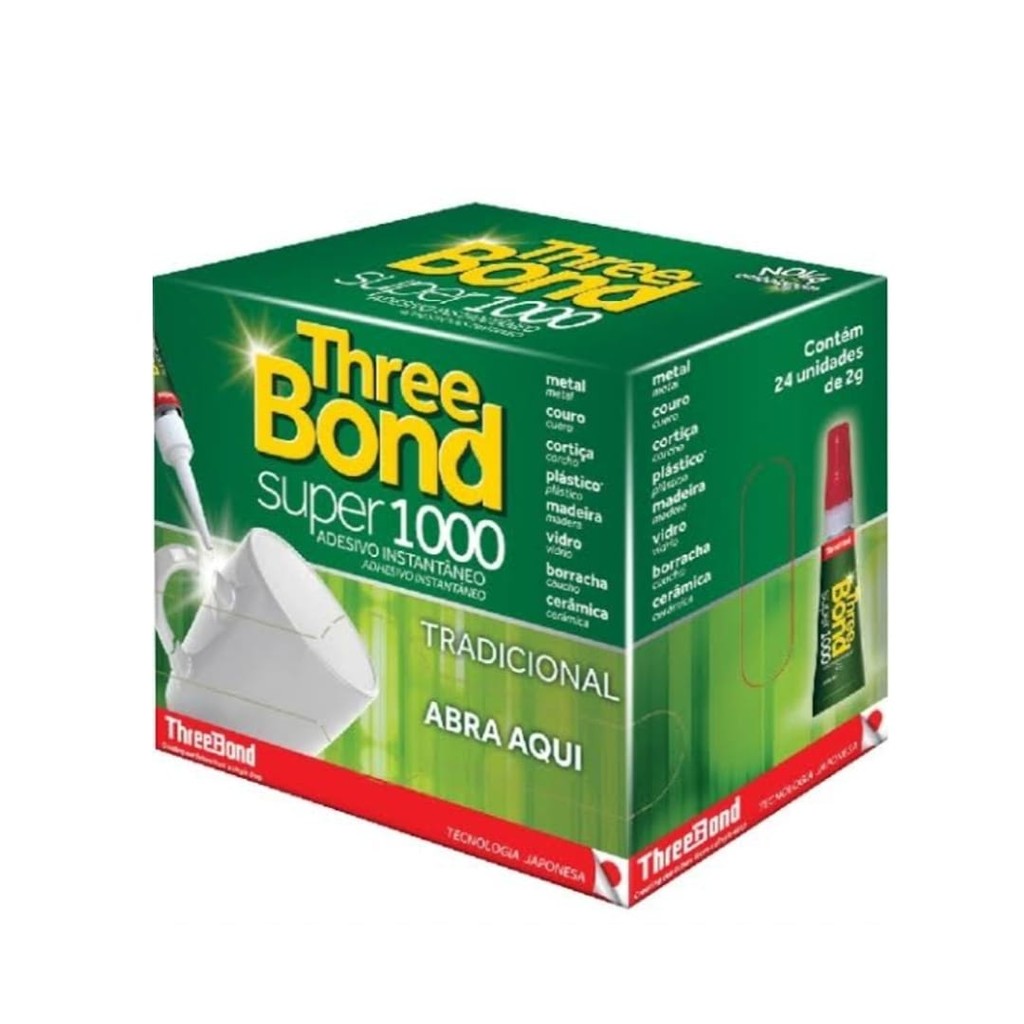 Cola Three Bond Super 1000 2gr Caixa C/24 unidades | Shopee Brasil