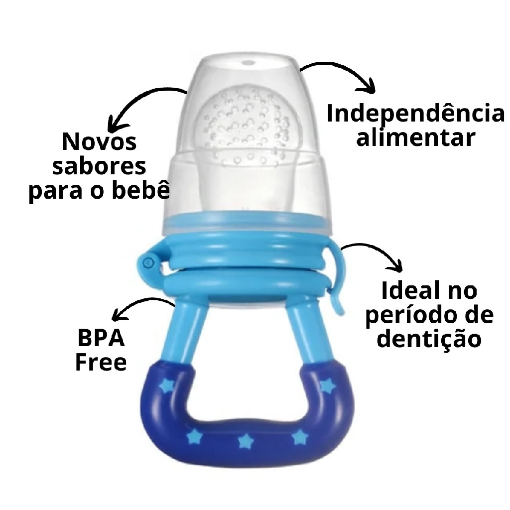 1 Und Chupeta Alimentadora Frutas E Legumes menina e menino