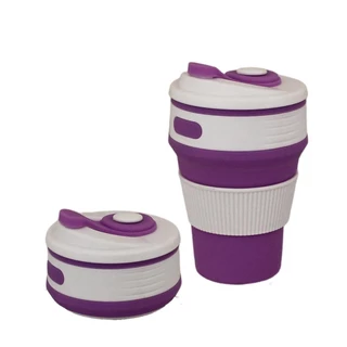 Copo Retrátil Eco Friendly 350ML Roxo em Oferta na Shopee