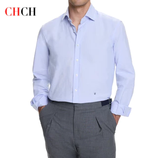 CHCH Camisa Masculina Casual De Manga Comprida Para Negócios , De Trabalho De Cor Sólida