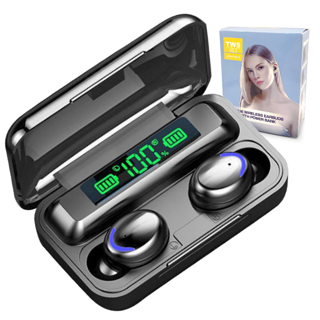 Fone F9-5 Sem fio - Bluetooth V5.3 - Carregador de celular - O melhor F9 do mercado - Original!