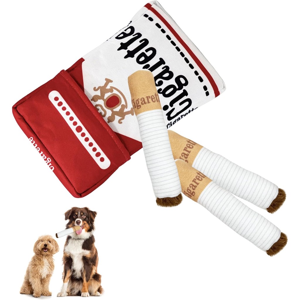 Brinquedos Engraçados Para Cães De Cigarro-4 Peças , Interativos Dentes De Cachorro , Charuto Estridente Animais De Esti
