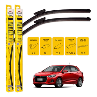 Par De Palhetas Dyna Limpador Parabrisa Chevrolet Onix 2020 A 2025