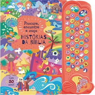 Livro Sonoro Procure, Encontre e Ouça Histórias da Bíblia com 50 sons em Oferta na Shopee
