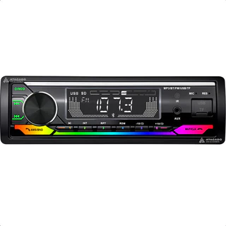 Radio Automotivo Mp3 Forte Bluetooth 2 Usb RGB 4x60w