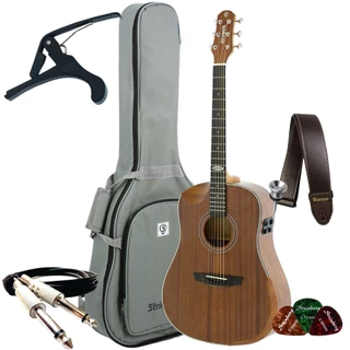 Kit Violão Strinberg Elétrico Folk SD301HCR Lh Canhoto Galaxy + Acessórios em Oferta na Shopee