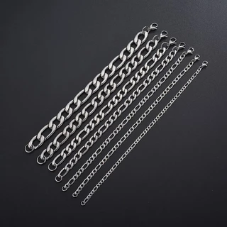 Kit 12/24/36 Unidades Pulseira masculina fina aço inox Legítimo cirúrgico prata 1×3