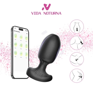 Mini Vibrador Plug Anal Controle APP 9 Modos - VN1006