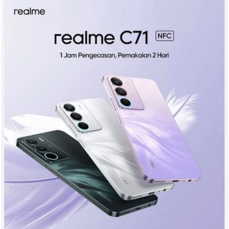 Celular Smartphone Realme C71 NFC 256gb 128gb Versão Global (COM CAPINHA E PELÍCULA DE CORTESIA)