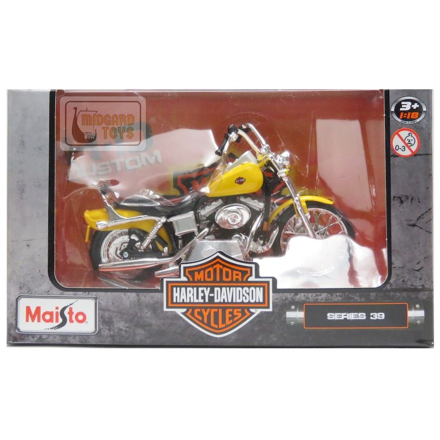 Moto Harley Davidson - HD Custom - 1/18 - Maisto | Shopee Brasil