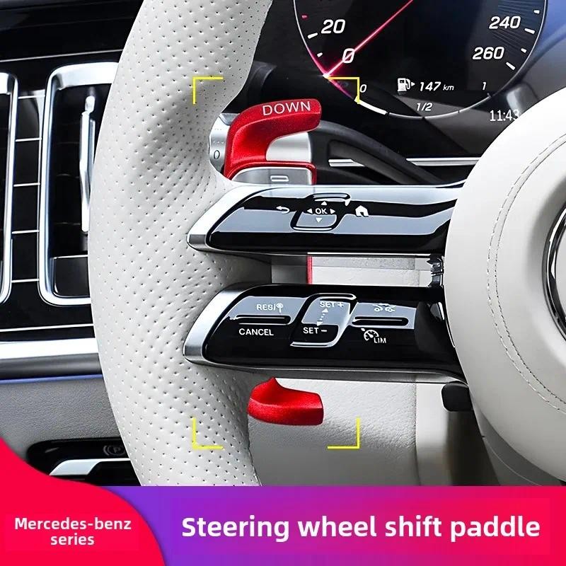 Koolstofvezel Zinklegering Autosleutelhoes – Compatible Met Mercedes Benz C E S GLC Klasse (vierkante Gesp, Luxe Uitstraling) 3 miniatura