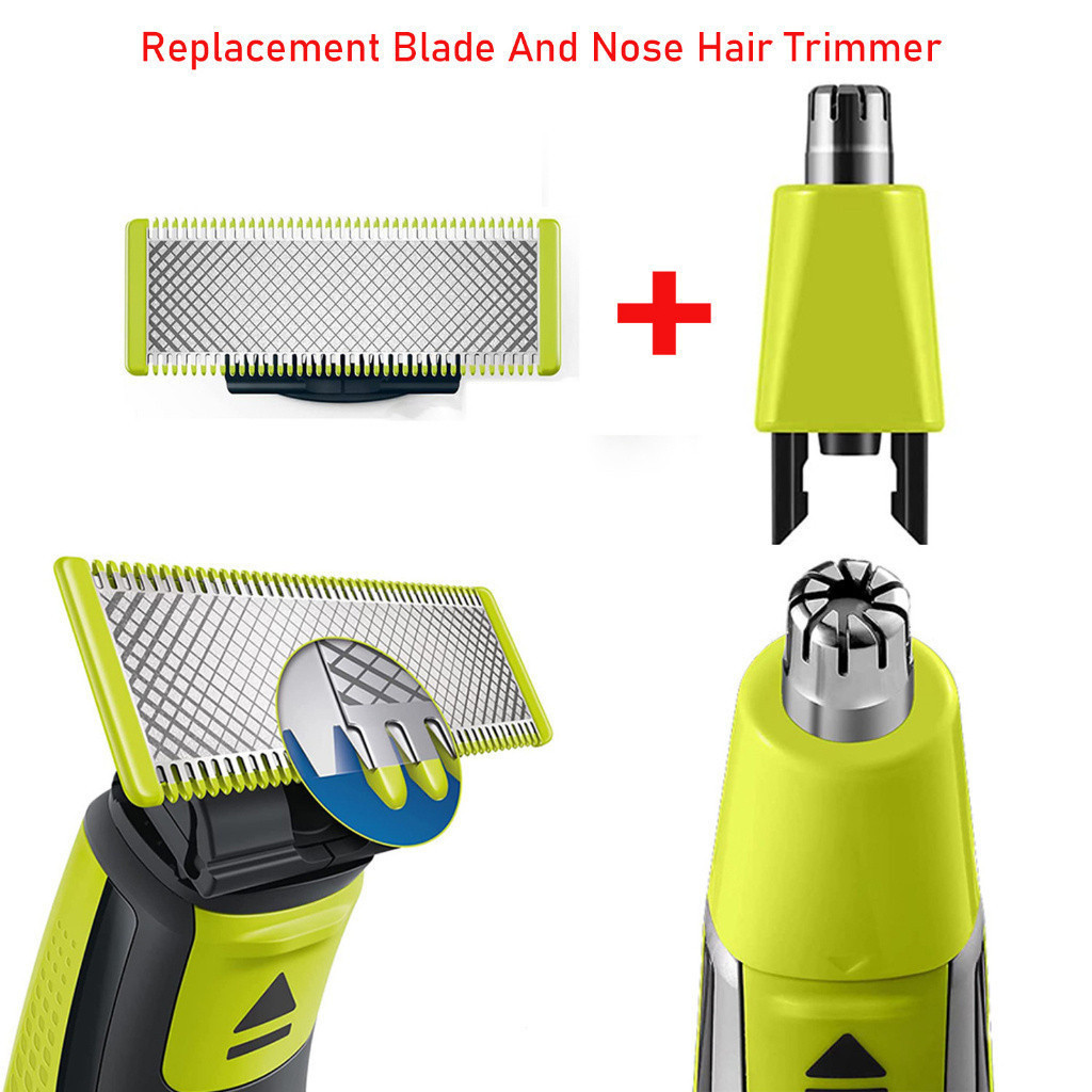 3pcs/One Blade Shaver QP210 QP220 QP230 QP2520 QP2530 QP2527 QP2533 QP2630 QP6520 Lâmina De Substituição E Aparador De Cabelo Do Nariz