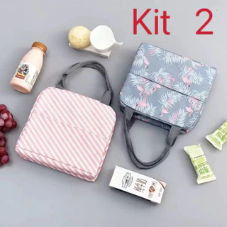 Kit 2 Bolsa térmica Fitness Bolsa lancheira de viagem Eco bag em Oferta na Shopee