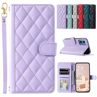 Capinha para Motorola G04 G34 G54 G84 G14 G04S G24 G13 G23 G73 G53 Luxo Flip Carteira Capa Couro PU com slots para cartão Suporte para telefone Soft TPU para Moto E13 E14